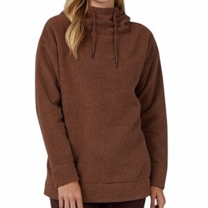 32 DEGREES Brown Shorthair Sherpa Pullover Hoodie NWOT
